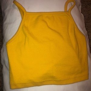 Yellow crop top